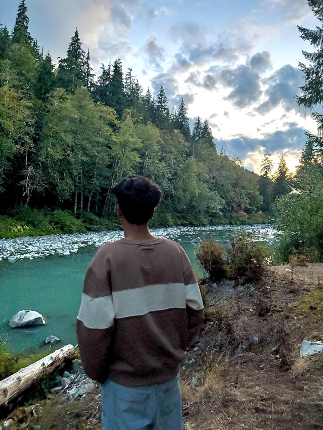 By the river