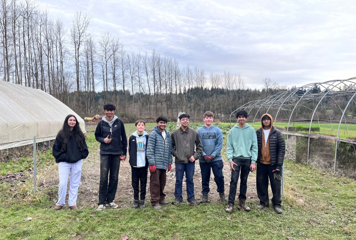 Greenhouse build day, Chinook Farms